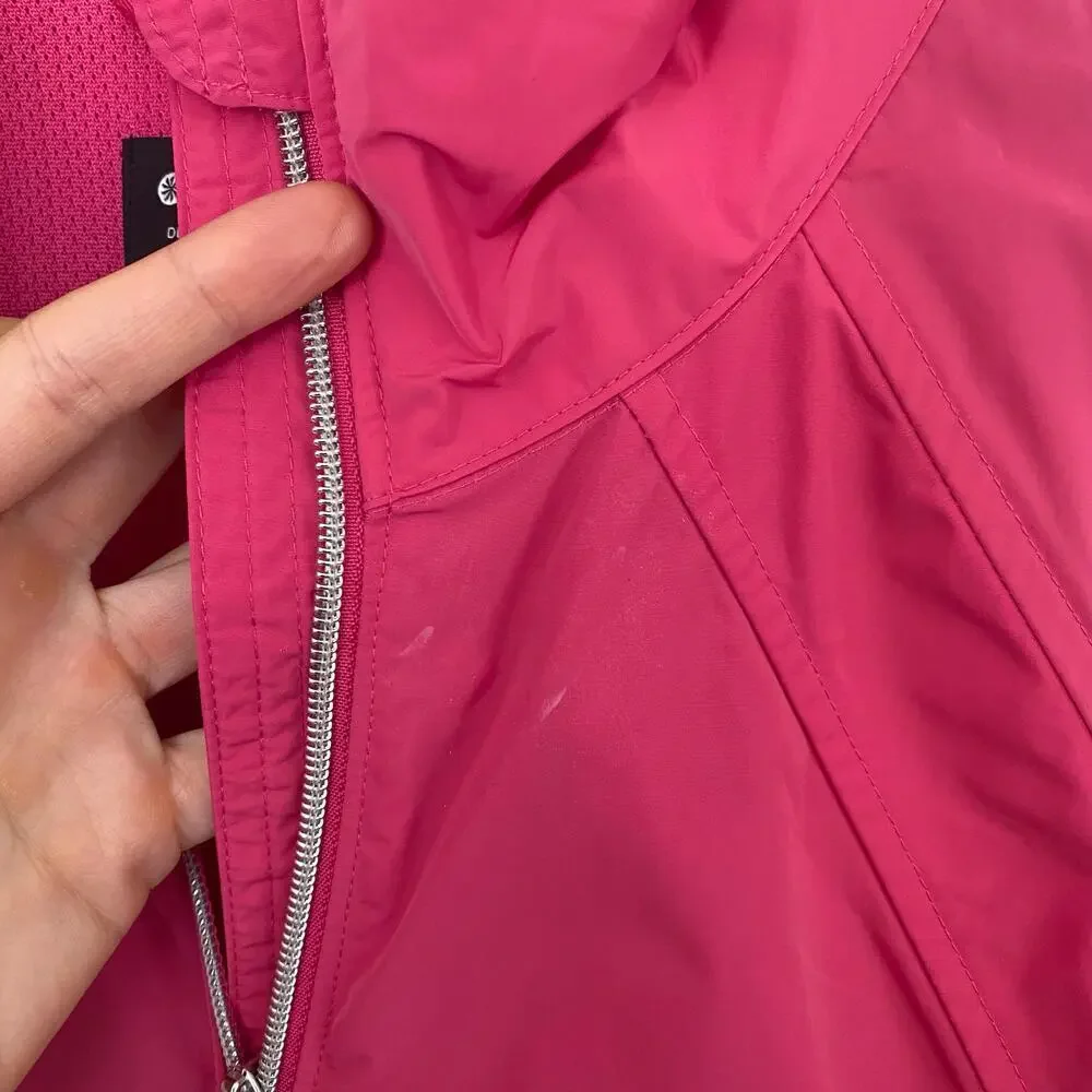 Athleta Westerly Rain Wind Jacket Womens Size Medium Hot Pink Barbiecore Active - Picture 4 of 7